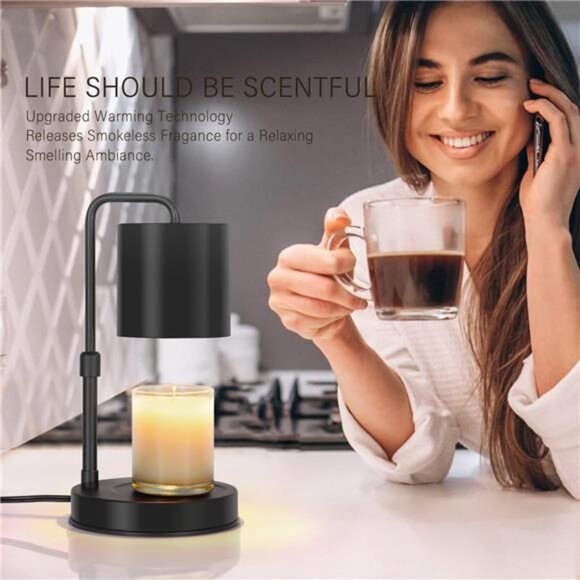 Candle Warmer Lamp Adjustable Height Dimmable Candle Lamp Warmer - Picture 7 of 8